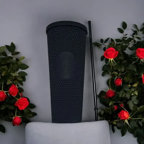 Starbucks New Venti Matte Black Soft Touch Studded Tumbler 24 oz - Picture 12 of 12